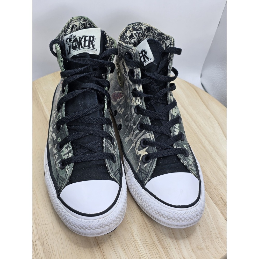 Womens Sz 8 Converse Chuck Taylor All Star Hi DC Comics The Joker Laugh  154789c - Picture 4 of 10